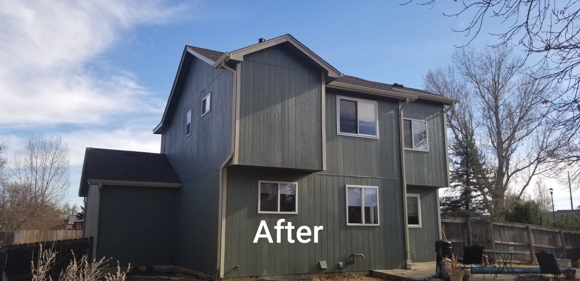 A house with a new exterior paint job.